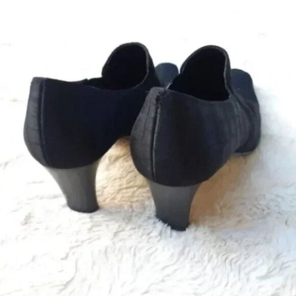 Vintage liz claiborne black slip on heels / 6 - Picture 6 of 7